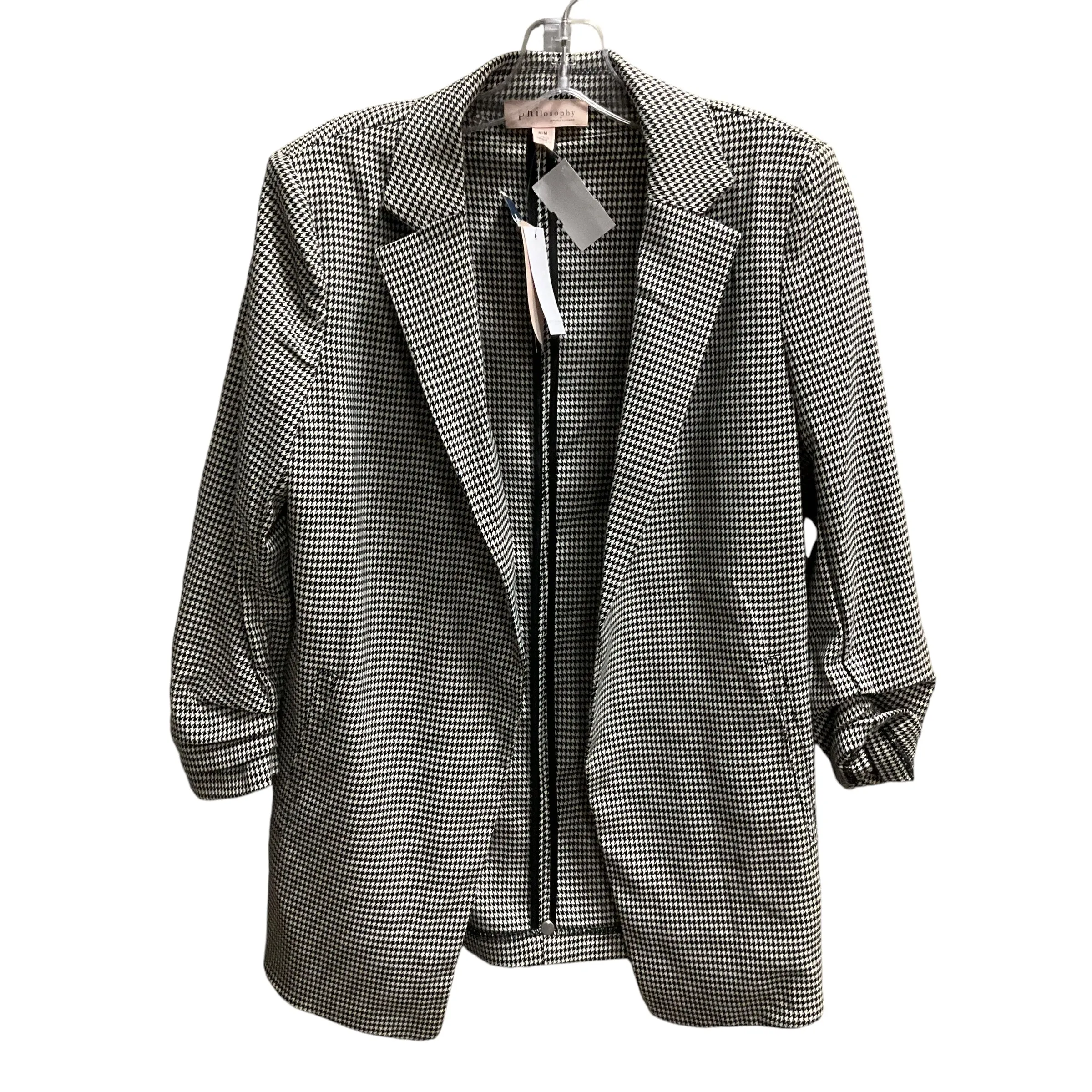 Blazer By Philosophy In Checkered Pattern, Size: M