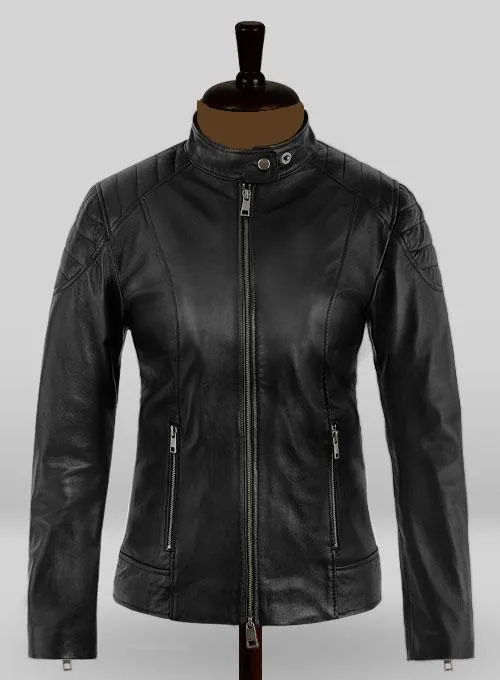 EMMA STONE ZOMBIELAND LEATHER JACKET