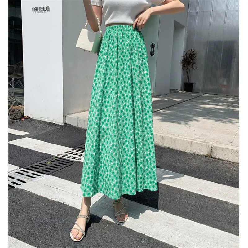 Floral Print Versatile Simplicity Mesh Skirt