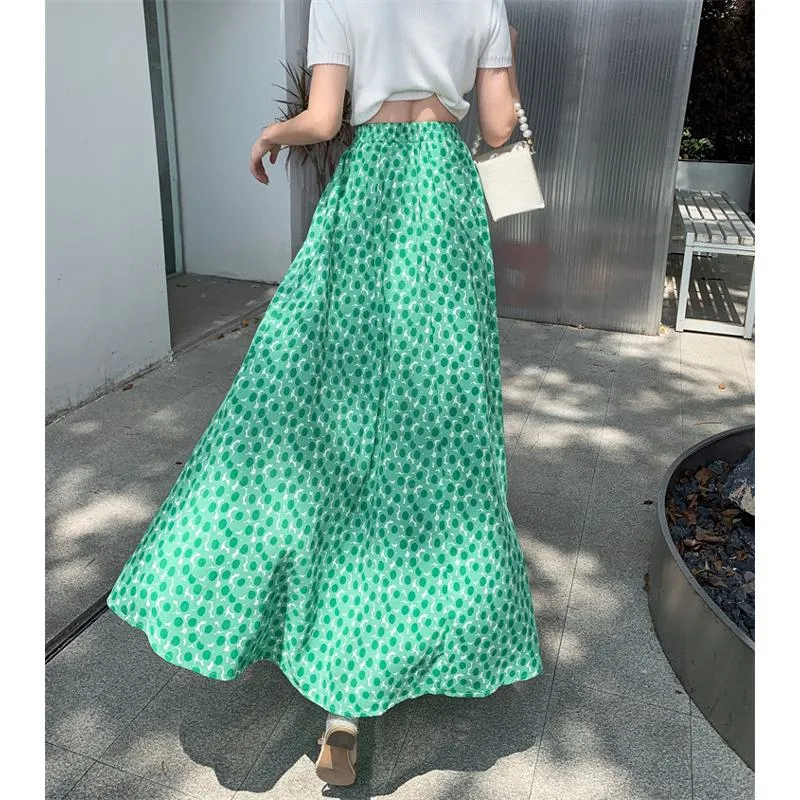 Floral Print Versatile Simplicity Mesh Skirt