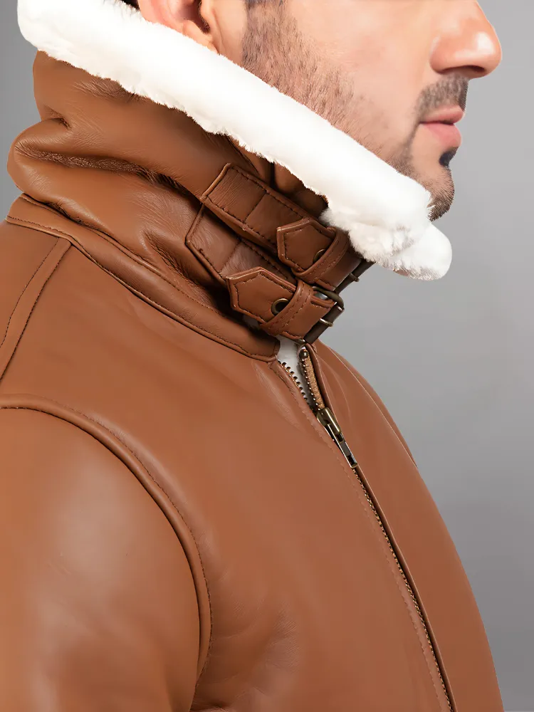 Francis B-3 Brown Leather Bomber Jacket