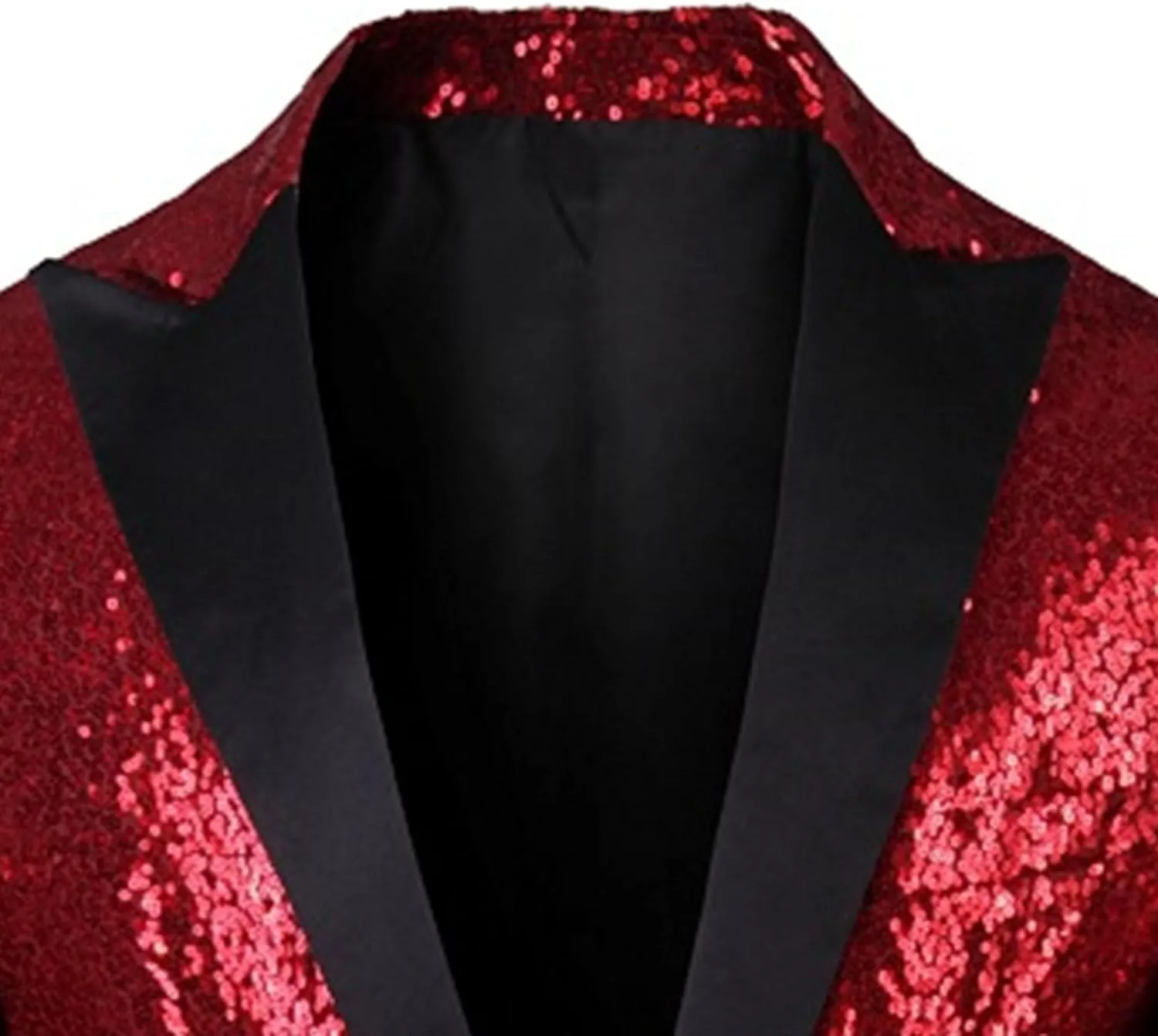 Mens Shiny Sequin Blazer Business One Button Suit Jacket Sport Coat Shawl Lapel Tuxedo Party Dinner Prom