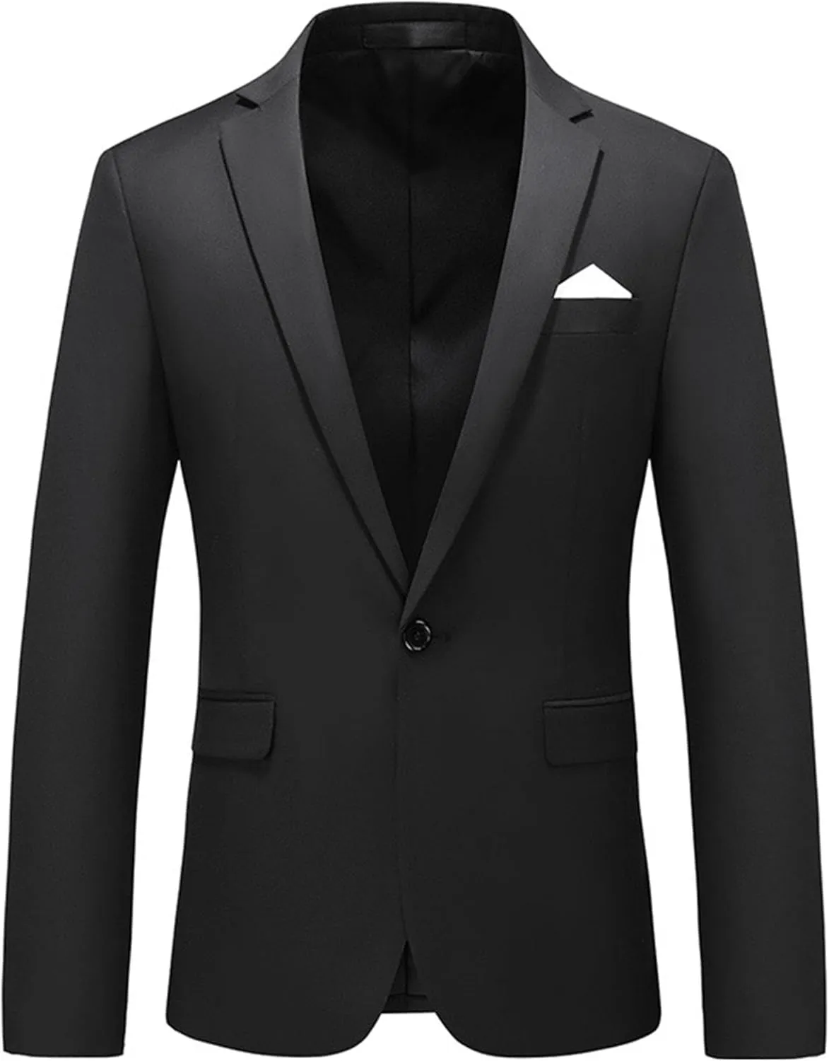 Men's Suit Jacket One Button Elegant Solid Blazer Sport Coats Slim Fit Single Breasted Party Blazer Jacket