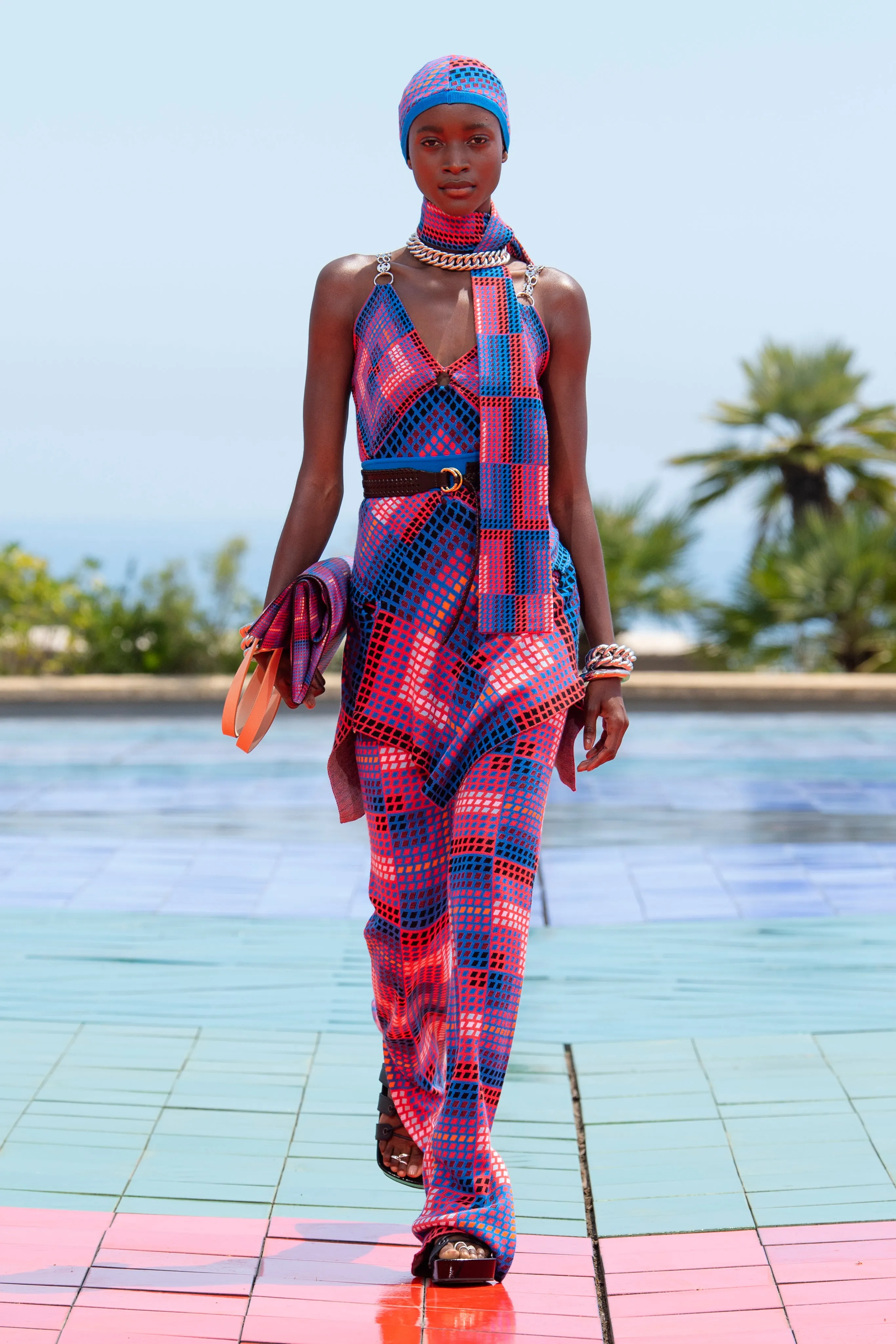 Vasarely jacquard fluid straight leg pants