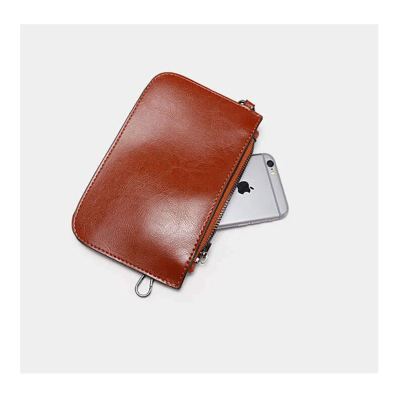 Versatile Leather Handbag - Shoulder Crossbody Tote