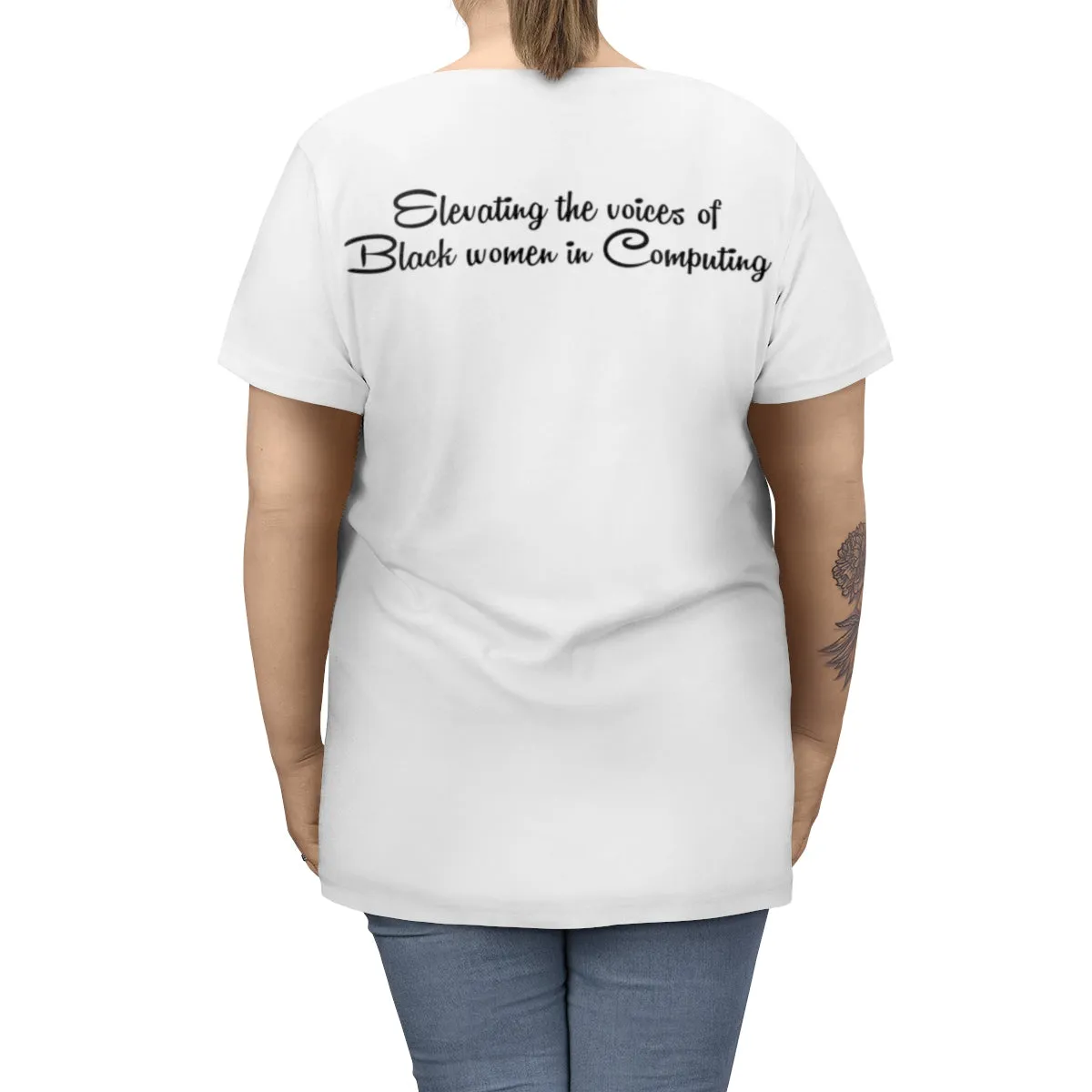 Women's Curvy Tee - Binary - with tagline