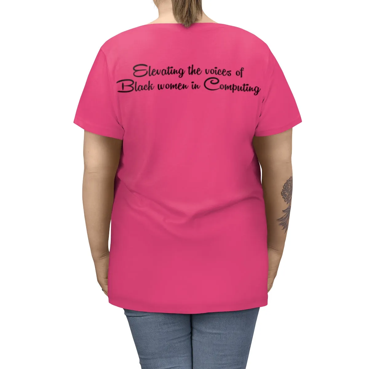 Women's Curvy Tee - Binary - with tagline